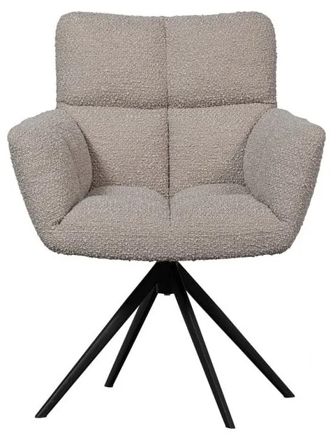 Scaun de sufragerie bej tapițat Vinny – WOOOD