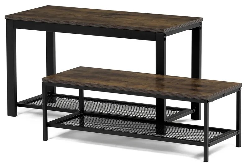 Set de 2 suporturi pentru pantofi, lemn vechi