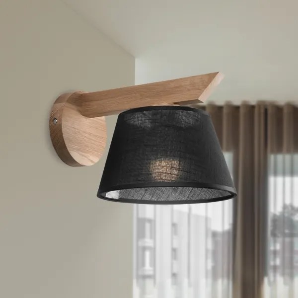 Aplică Brilagi ANTHONY 1xE14/40W/230V stejar/negru