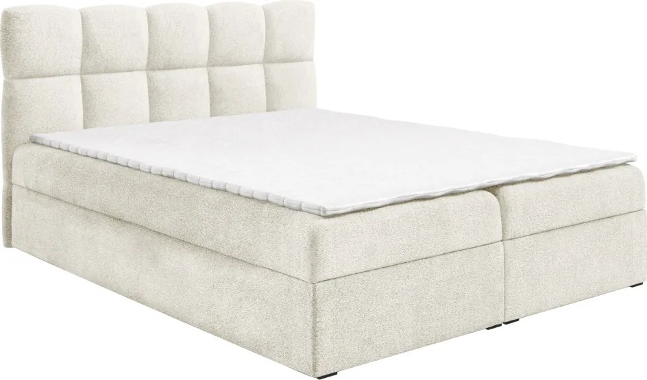 Pat boxspring, 160x200, crem, NEGRY