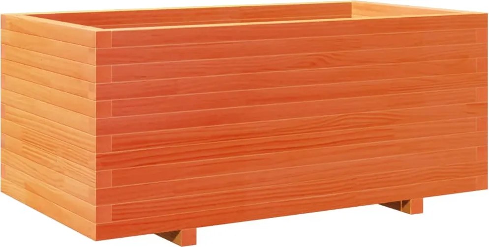 vidaXL Jardinieră grădină, maro ceruit, 110x60x49,5 cm, lemn masiv pin