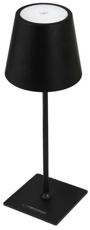 Lampă de birou Esperanza Miram ELD119K, 3W, 300 lm, LED, 2400 mAh, USB, 3 moduri, Negru