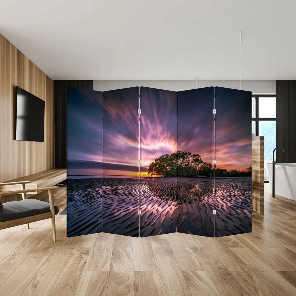 Paravan - Copacul pe plajă (210x170 cm)