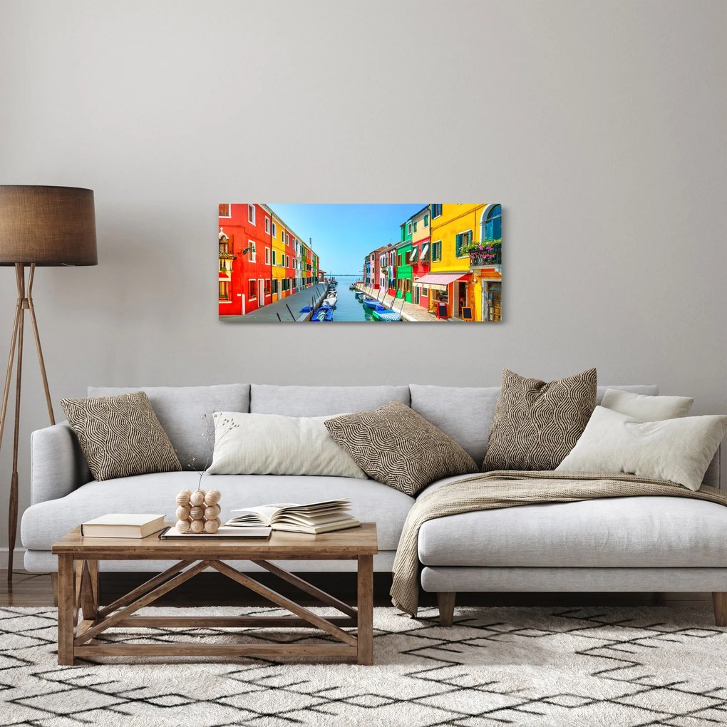 Tablou - Insula Burano, Veneția, Italia (120x50 cm)