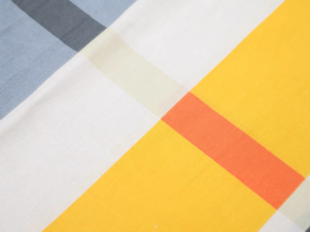 Lenjerie din bumbac Renforcé ORANGE KUBE colorat Dimensiune lenjerie de pat: 70 x 90 cm | 140 x 200 cm