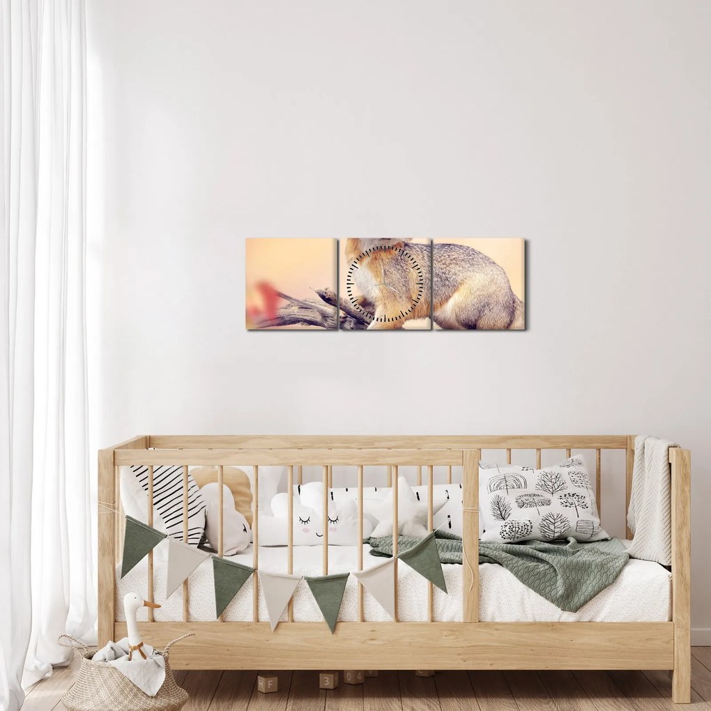 Tablou - Vulpea (cu ceas) (90x30 cm)