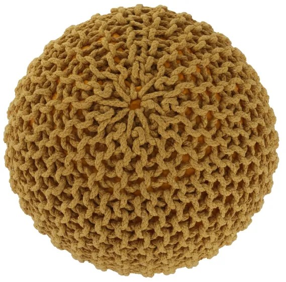 Taburet tricotat, bumbac muştar, GOBI TYP 2