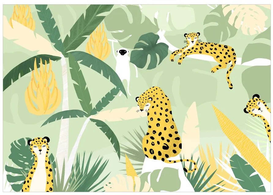 Fototapet - Cheetahs in the Jungle - First Variant