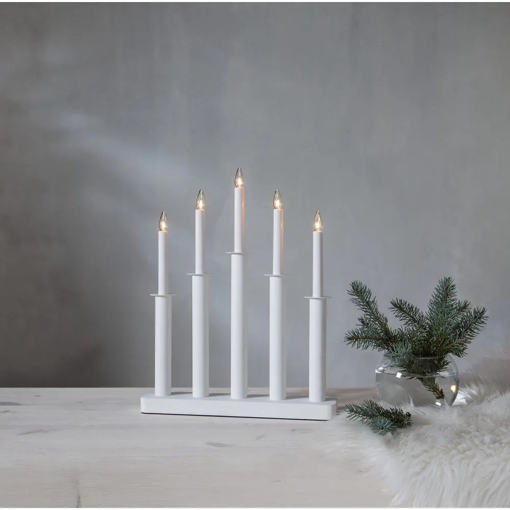 Decorațiune luminoasă de Crăciun albă Plate – Star Trading