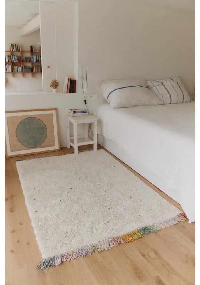 Covor pentru copii, crem, lavabil, țesut manual din bumbac 120x160 cm Stardust – Lorena Canals