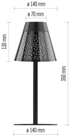 Lampă LED reîncărcabilă dimabilă de masă de exterior LED/4,2W/5V 2200mAh IP44