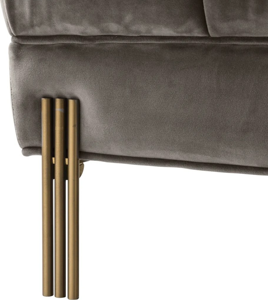 Bancheta eleganta design LUX Sienna, catifea gri 113200 HZ