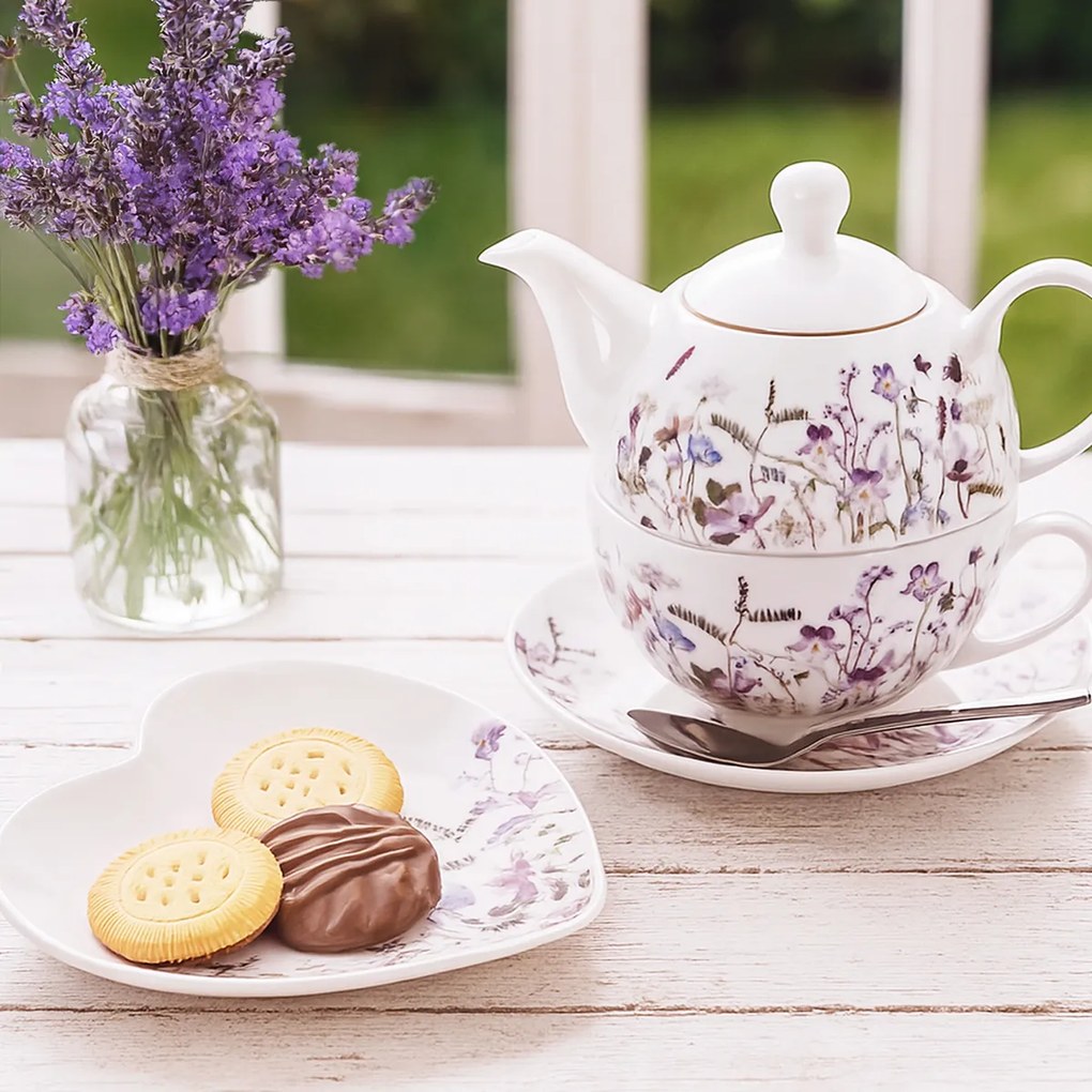 Orion Set of 6 dessert plates, heart-shaped LOUKA17 cm