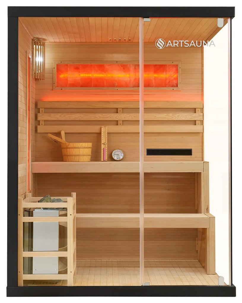 Vnútorná sauna Vantaa 150 so soľnými kameňmi