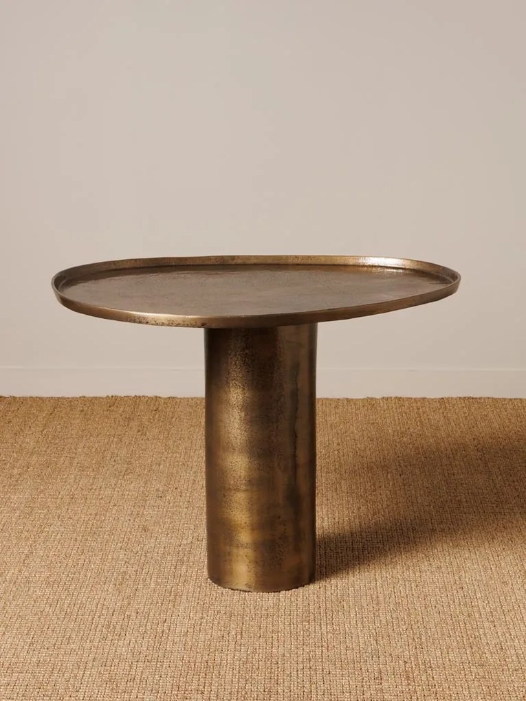 Set 2 masute de cafea, rotunde, din aluminiu, Organic