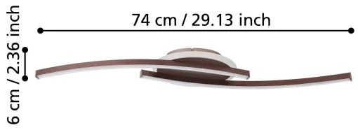Plafonieră LED Eglo 901221 LUNGOLAGO LED/12W/230V 4000K cupru