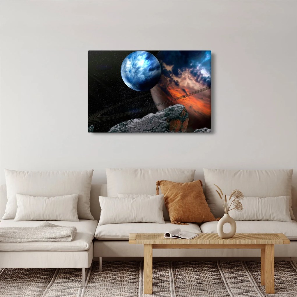 Tablou planetei în cosmos (90x60 cm)