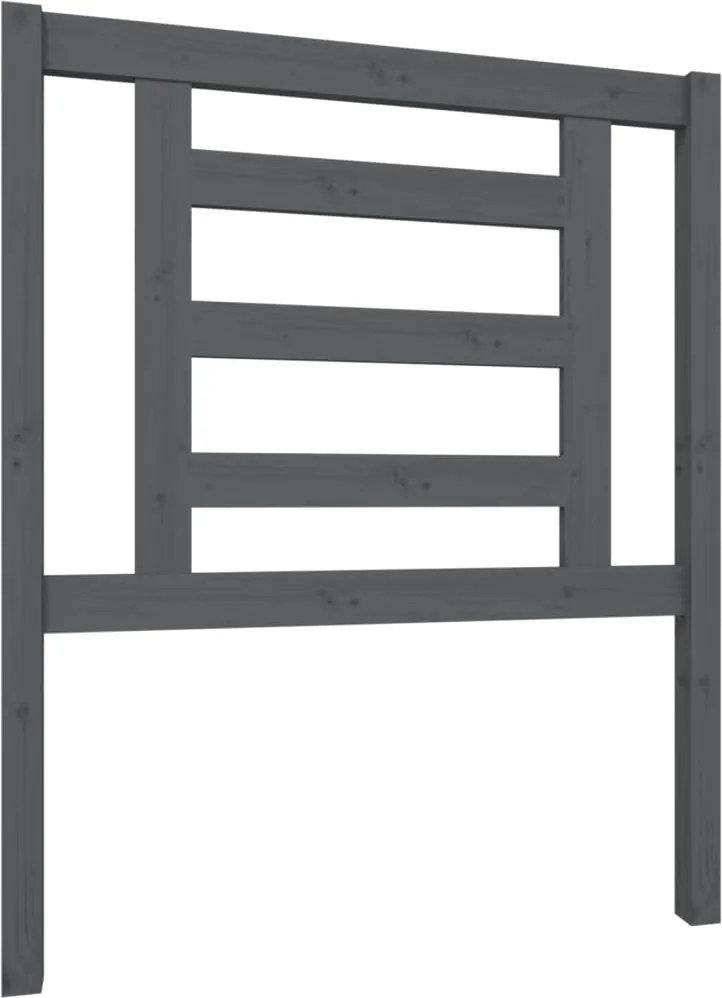 vidaXL Tăblie de pat, gri, 81x4x100 cm, lemn masiv de pin