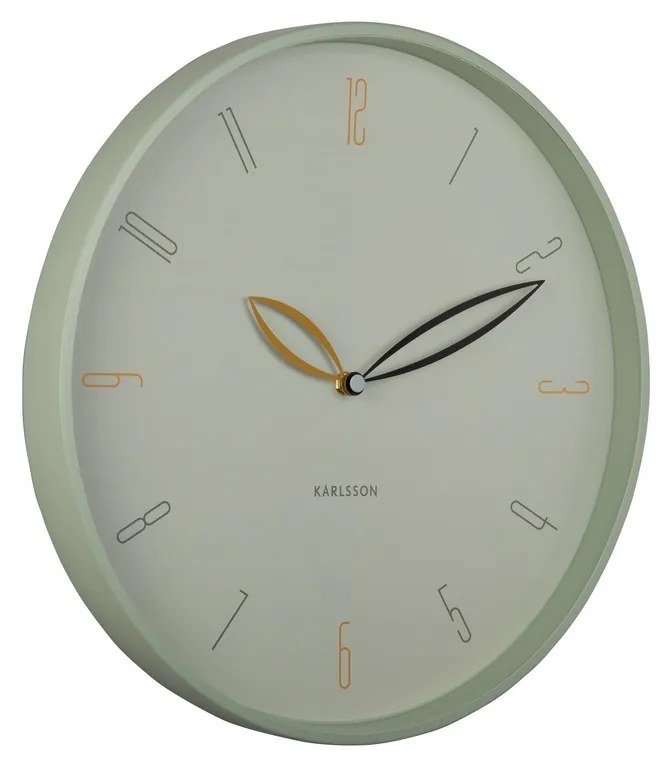 Karlsson 6012GR ceas de perete design verde,diametru 40 cm