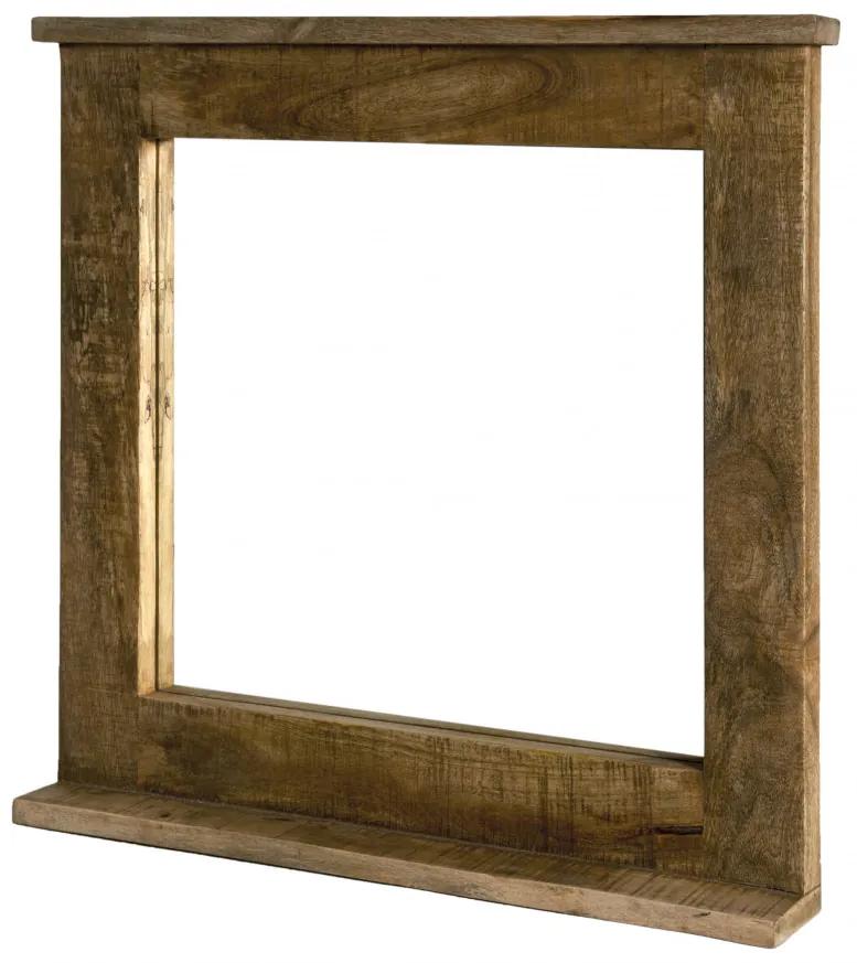 Oglinda patrata cu rama din lemn lacuit FRIGO, 70 x 9 x 69 cm