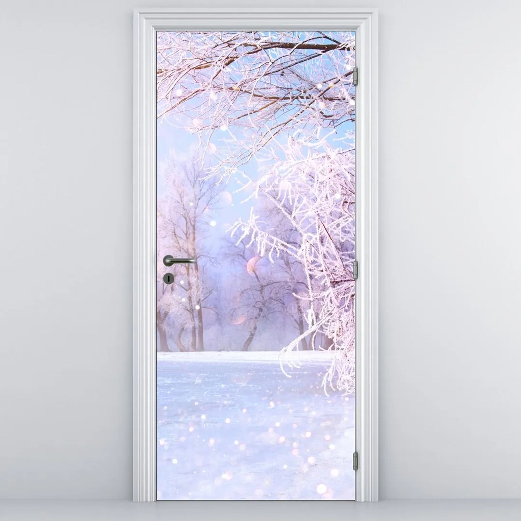 Fototapet pentru ușă - Iarnă geroasă (95x205cm)