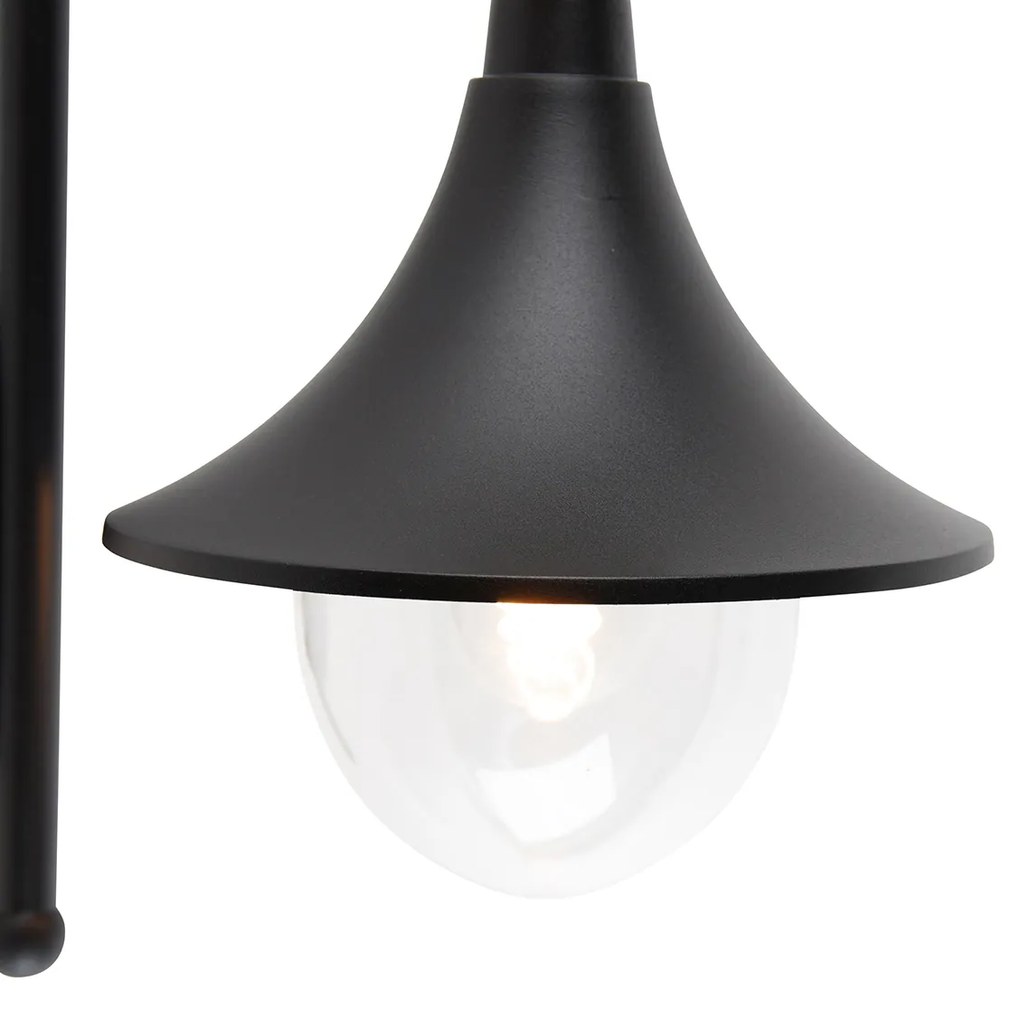 Aplică de perete exterioară inteligentă neagră IP44 cu Wi-Fi A60 - Daphne