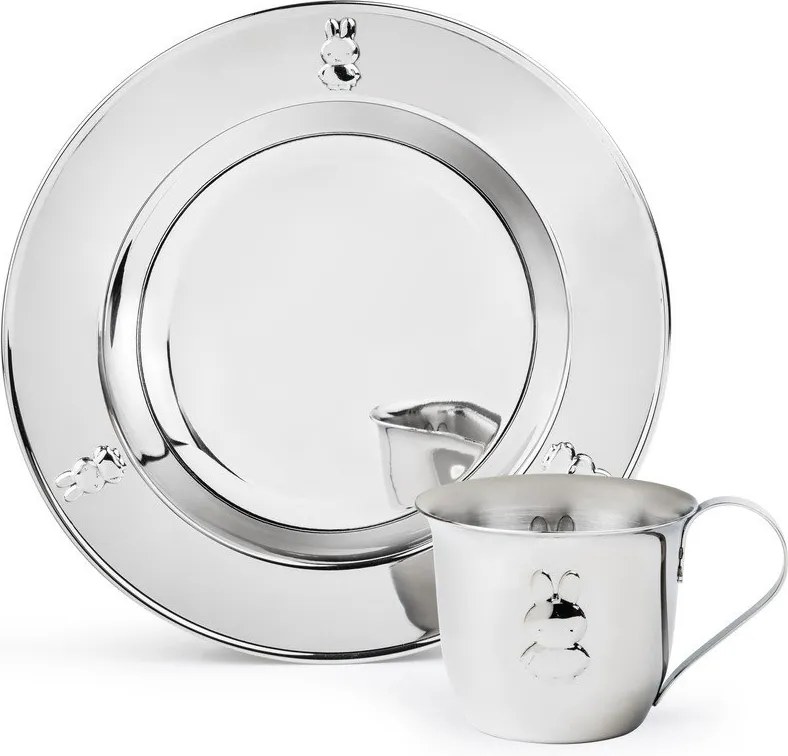 Set de veselă pentru copii 2 buc. din oțel inoxidabil Miffy – Zilverstad