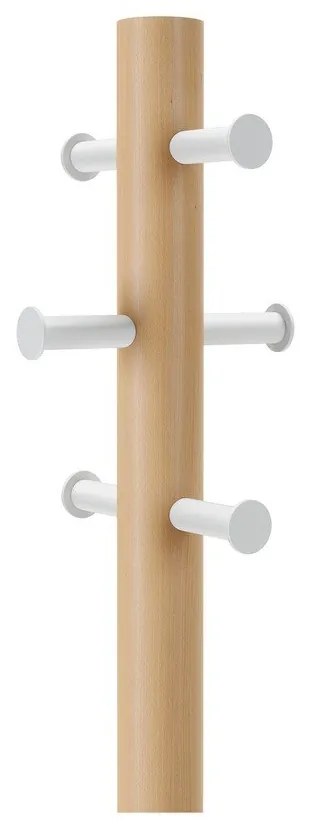 Cuier alb/în culoare naturală din lemn masiv de arbore de cauciuc Pillar – Umbra