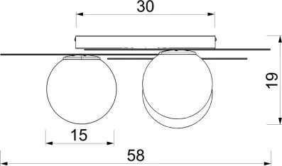 Plafonieră FLAT, 3xE27/15W/230V, 55x60 cm, auriu