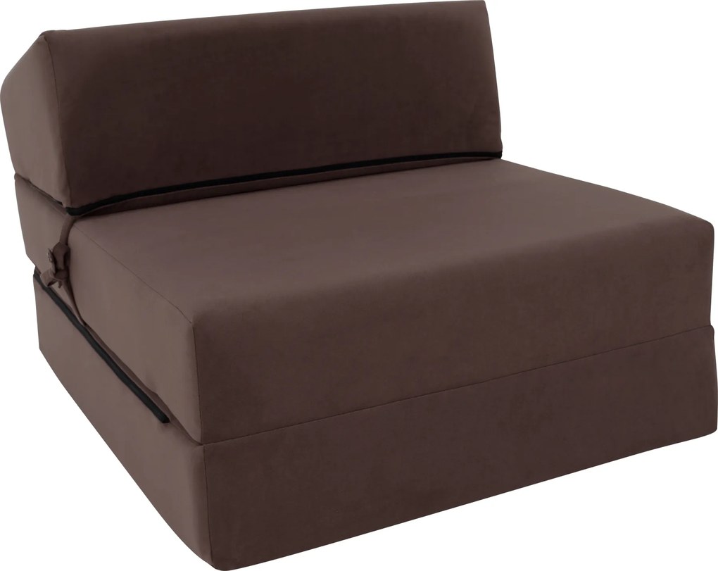 Saltea pliabilă/fotoliu extensibil, 2 in 1, maro Taupe, PELOS