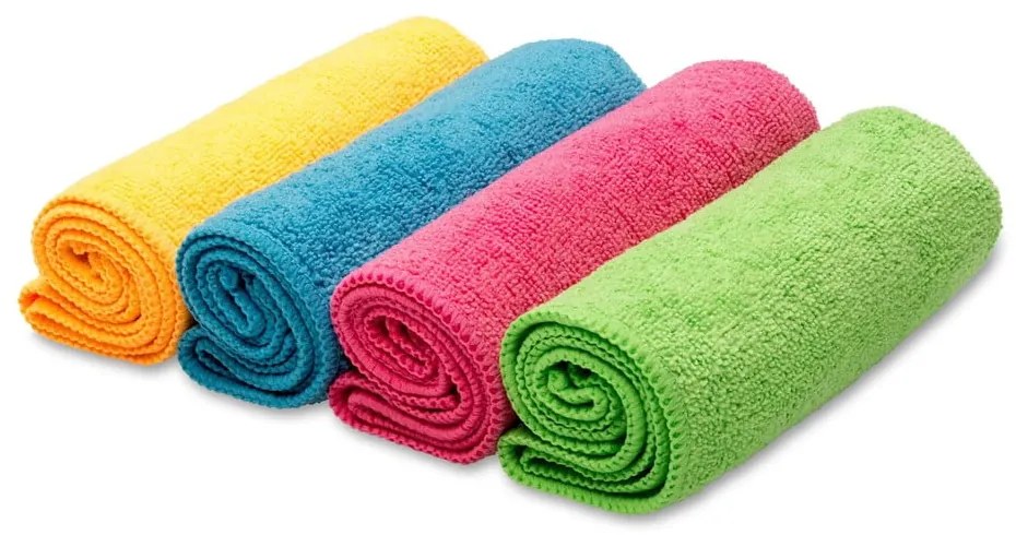 Set de 4 lavete din microfibră Vileda Colors, 30 x 30 cm