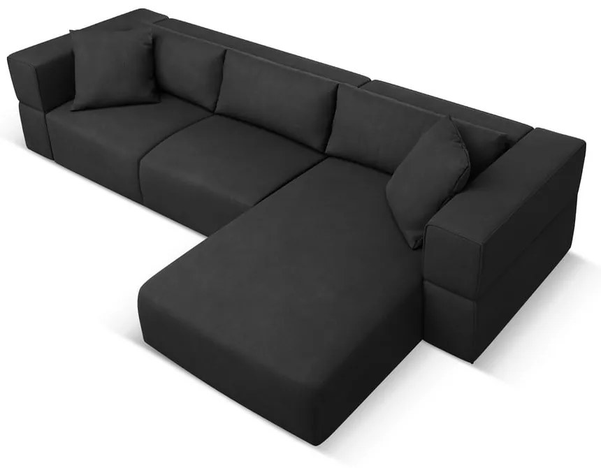 Colțar negru (cu colț pe partea dreaptă) Esther – Milo Casa