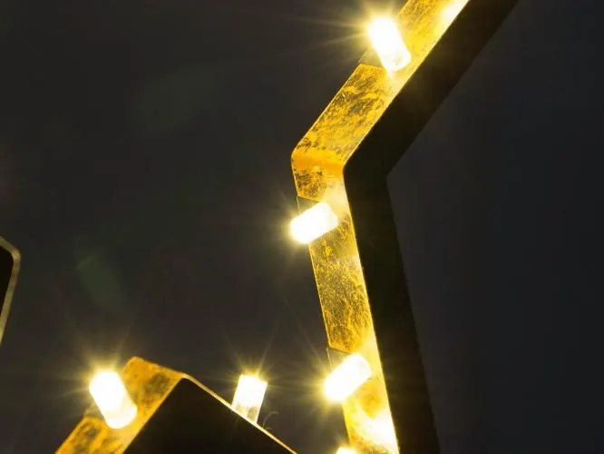 Decorațiune de Crăciun - stea de bronz pe suport, 38 cm, 20