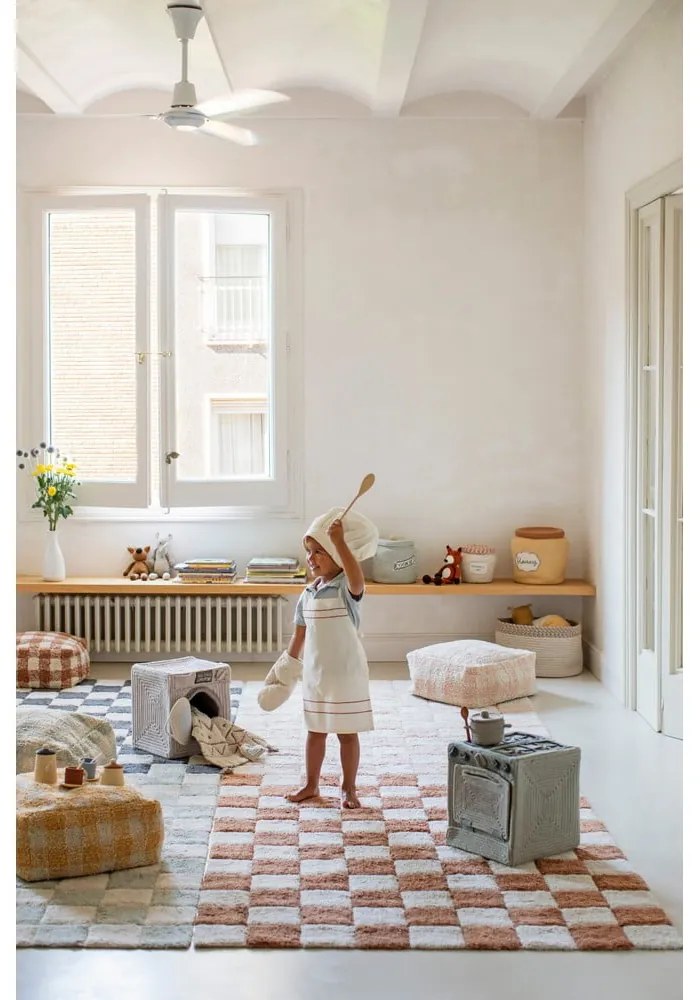 Coș de jucării pentru copii crem din material textil ø 20x23 cm Jam Jar – Lorena Canals