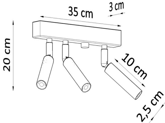 Spot EYETECH 3xG9/12W/230V negru