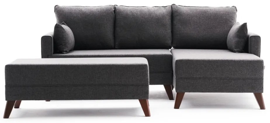 Canapea extensibilă de colț Bella Mini RightAnthracite