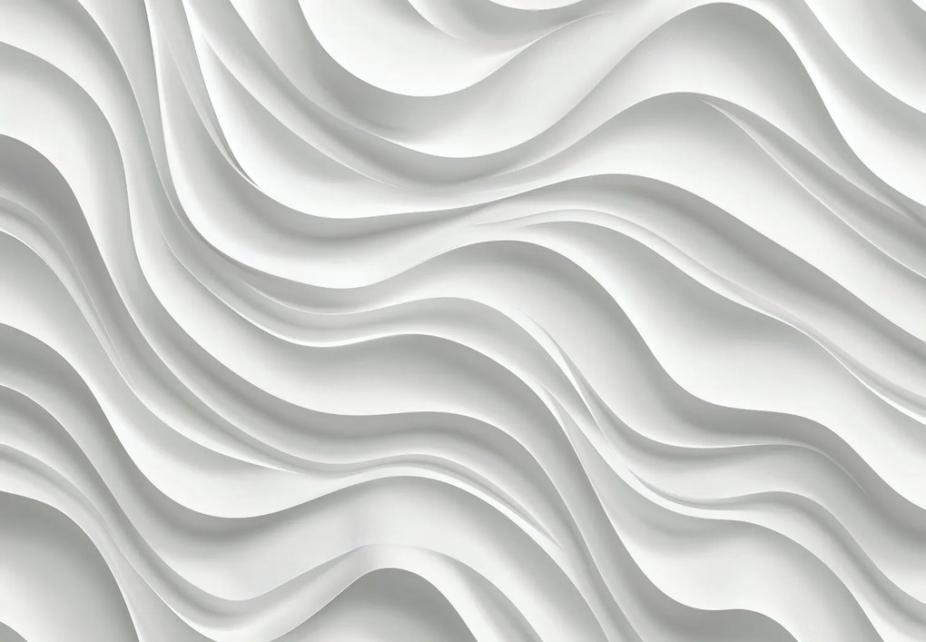 Fototapet - Valuri Albe 3D (147x102 cm)