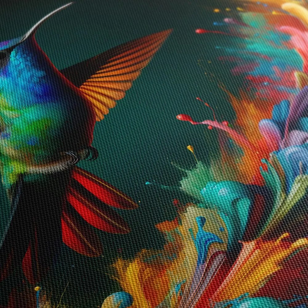 Tablou colibri colorat în zbor