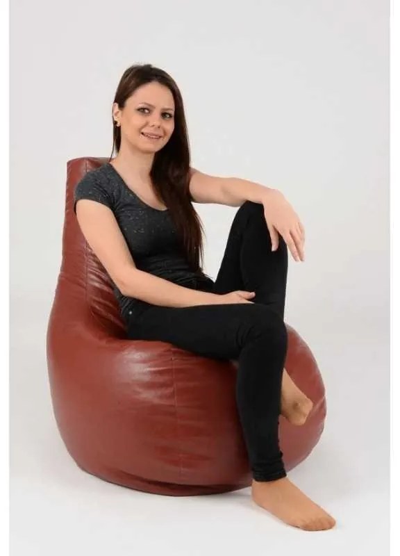 Fotoliu tip Scaun Sunlounger, Material Piele ecologica - Chocolate