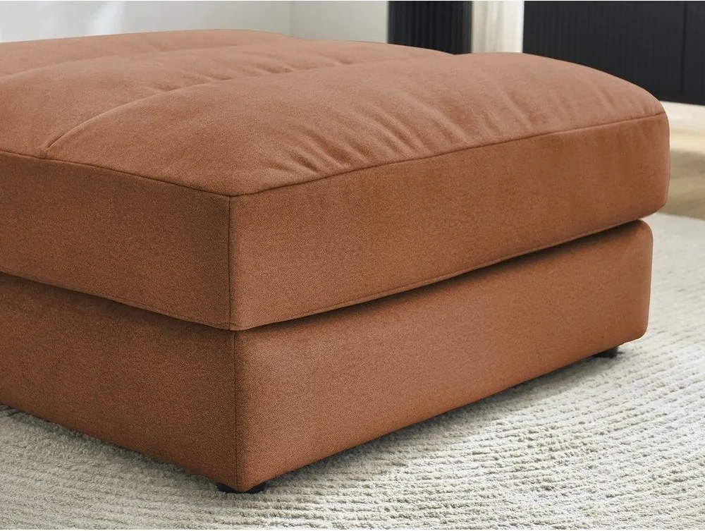 Taburet portocaliu cu tapițerie din catifea Sierra – Bobochic Paris