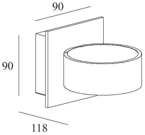 Lucide 17211/01/12 - Corp de iluminat perete BOK 1xG9/28W/230V