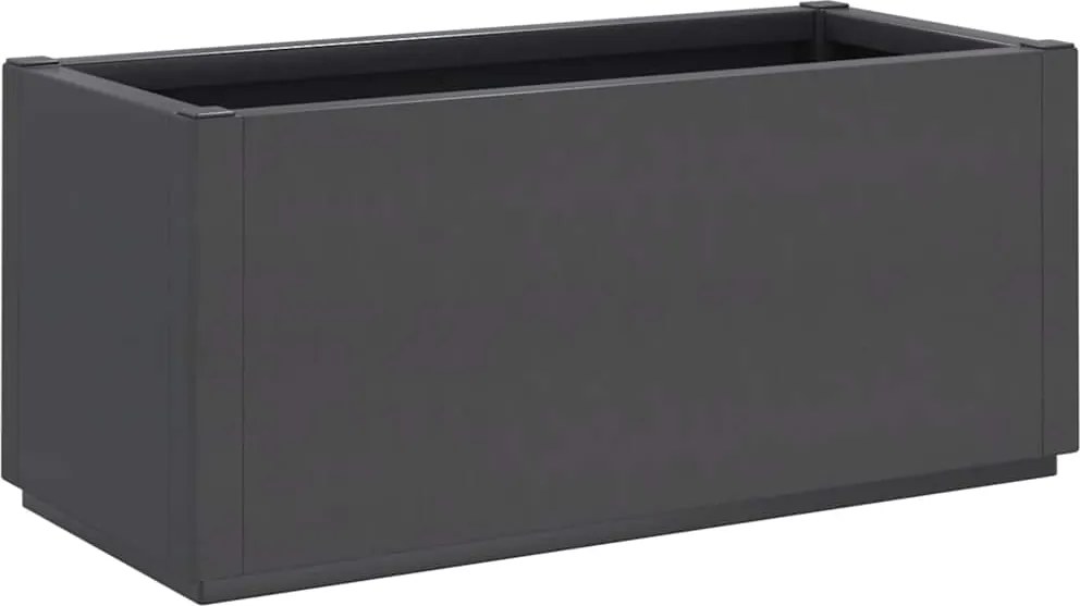 vidaXL Jardinieră de grădină, gri închis, 80x36x35 cm, PP