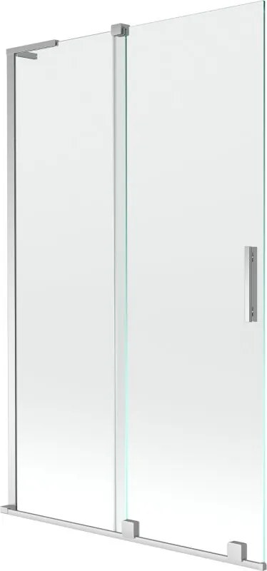 Mexen Velar L paravan de cadă cu 2 uși glisante 110 x 150 cm, transparent, crom - 896-110-003-01-01