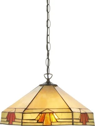 Endon 111989 - Lustră cu lanț Tiffany NEVADA 3xE27/10W/230V Ø 40 cm