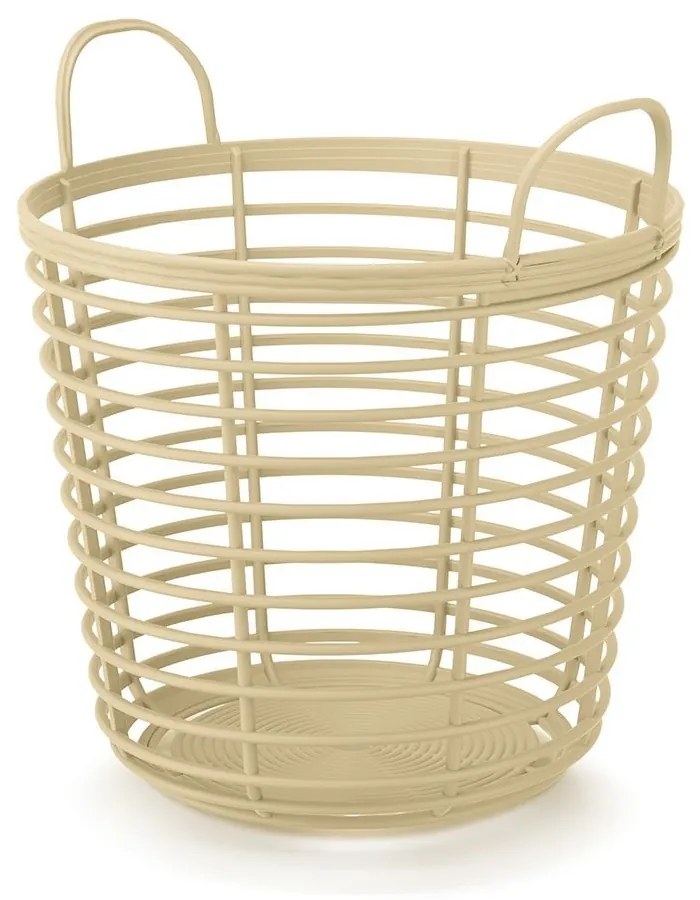 Cos cu manere, diametru 43 cm, bej