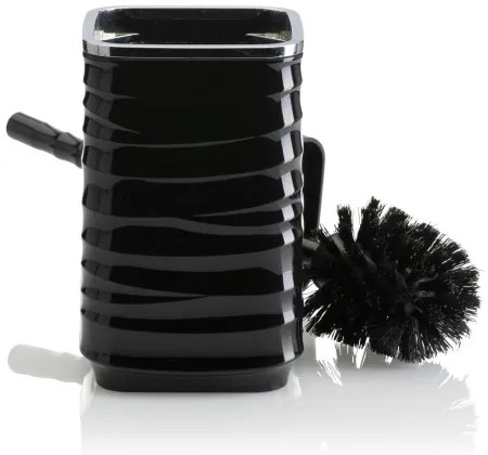 Set de baie WAVE 5 buc. negru/crom