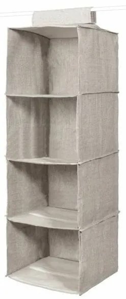 Organizator de haine agatat 30 x 30 x 94 cm, gri