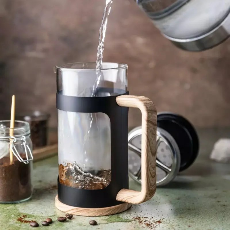 Presă de cafea franceză Klausberg KB 7680, 0,600 l, sticlă, negru/maro