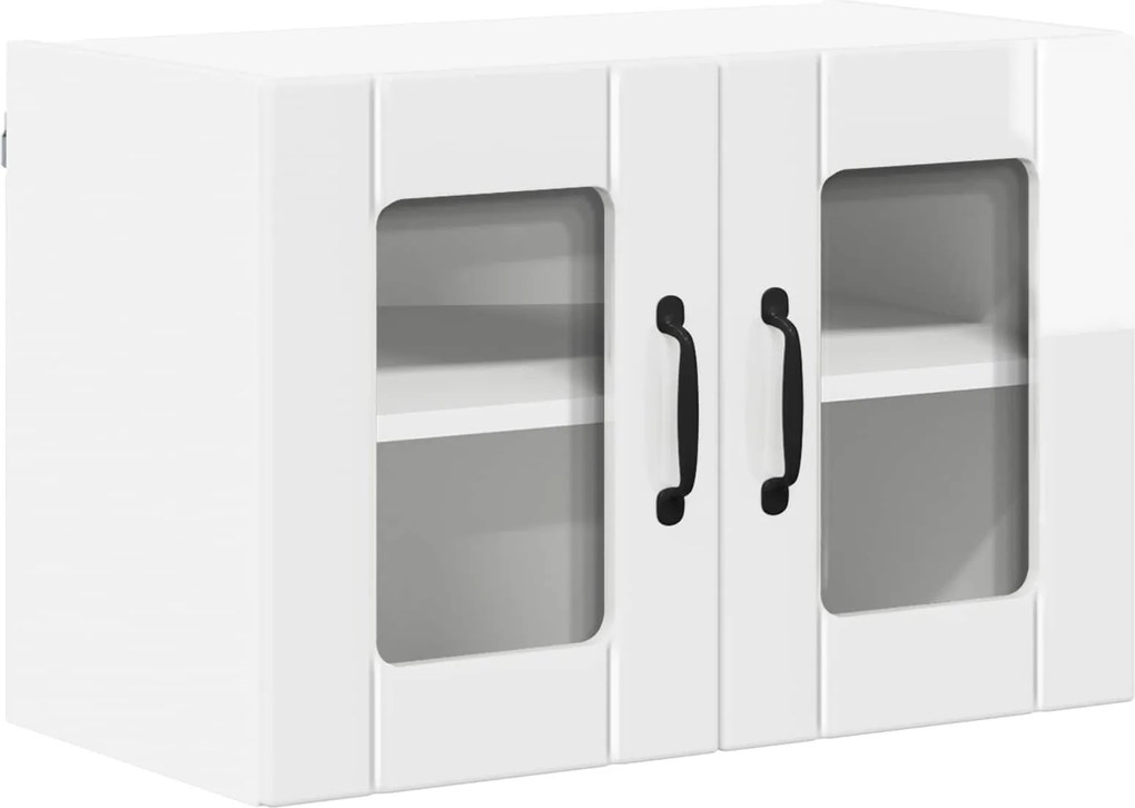 vidaXL Dulap de bucătărie Alb lucios 60 x 31 x 40 cm Lemn compozit