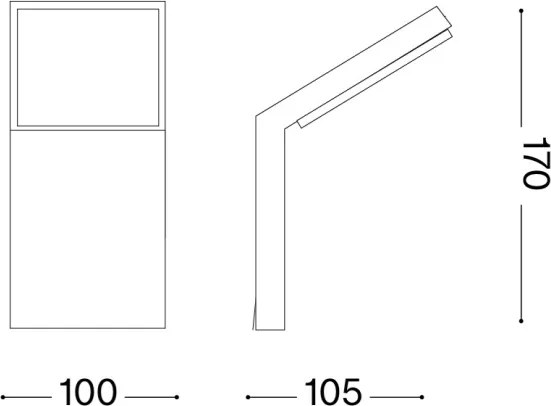 Ideal Lux - Aplica de perete pentru exterior STYLE LED/8,5W/230V 3000K CRI 90 IP54 maro